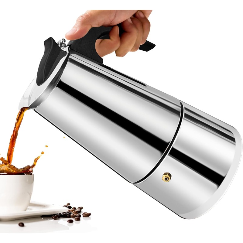 6 Cup Mocha Pot Stainless Stee - Quality Coffee Equipment review and price