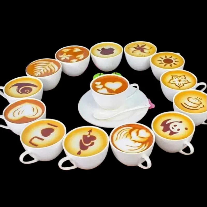 16Pcs/Set Coffee Mold Latte Ca - Coffee Shop Equipment review and price